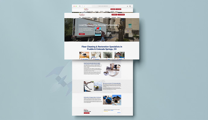 Trujillo's Cleaning Company website mockup.