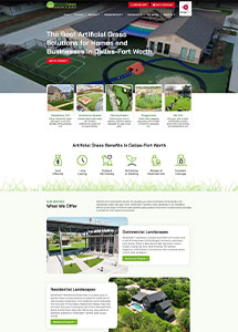 WinterGreen synthetic grass and artificial turf website homepage 